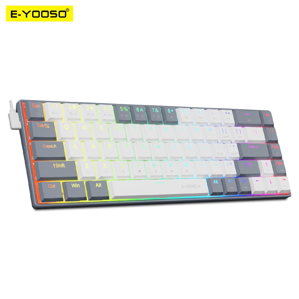 Pc Gaming Pink - E-YOOSO A68 RGB Mini Slim USB