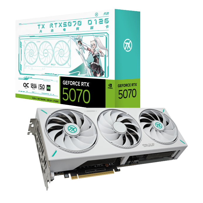 Pc Gaming White - 2025 TX-RTX5070-O12G GDDR7 OC RTX 5070