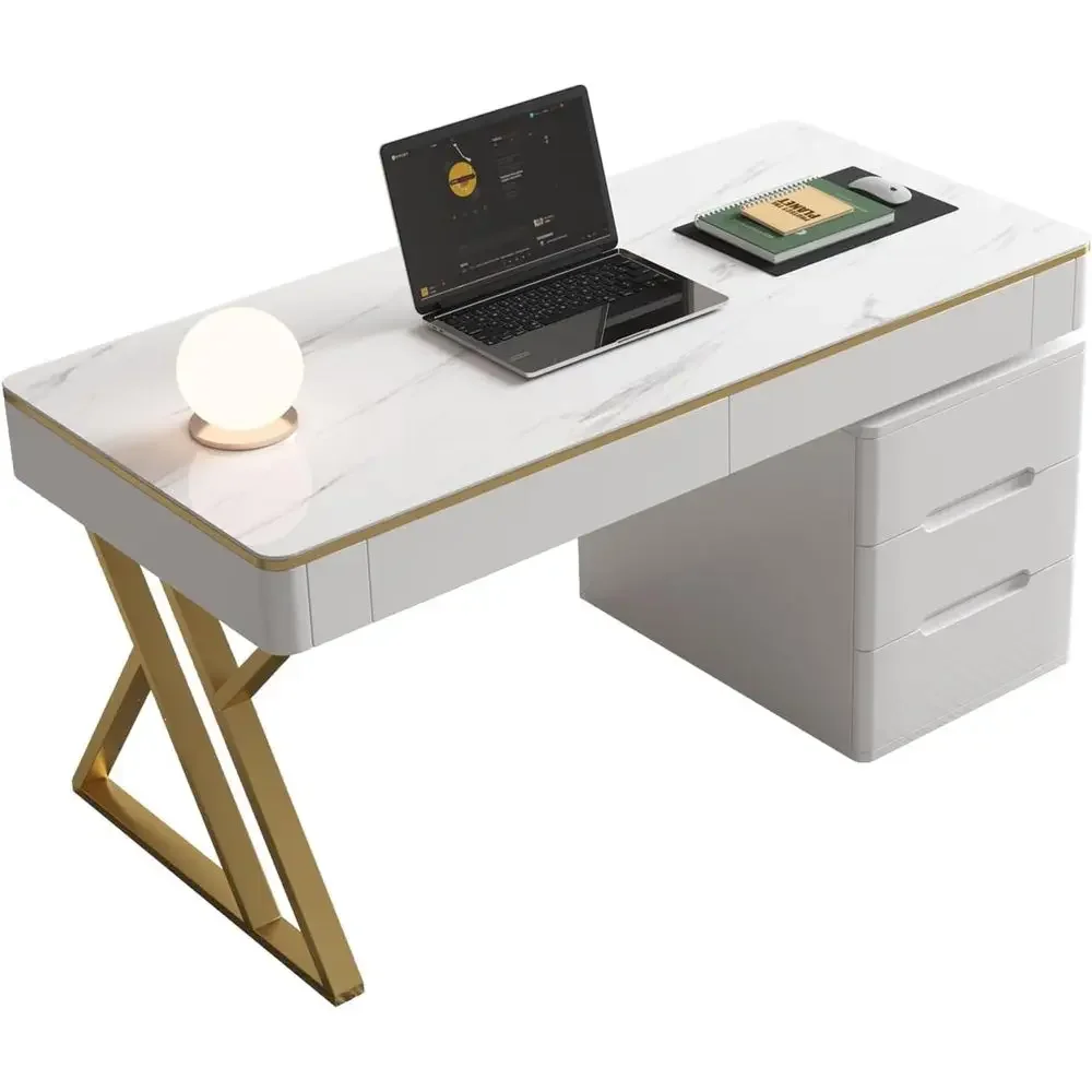 Pc Gaming White - White Tempered Glass Top Gaming Desk
