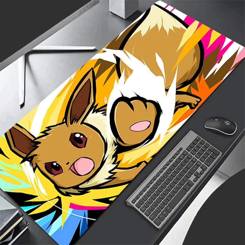Pc Gaming Keyboard And Mouse - P-Pokemon Eevee Anime Gaming Mouse Pad,