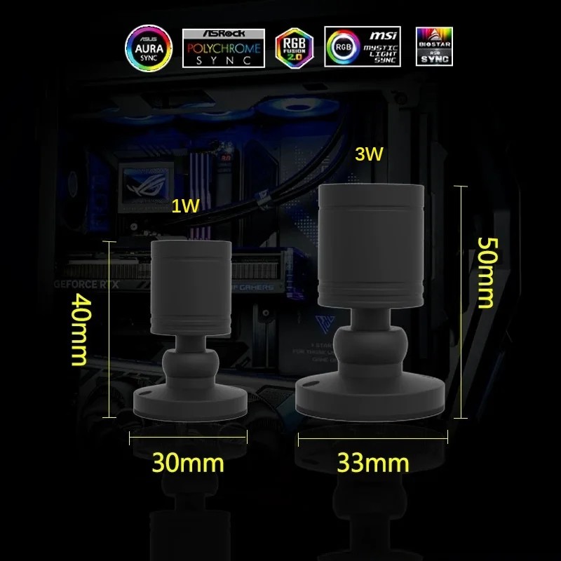 QITU 1W 3W ARGB 5V 3Pin Header - Pc Gaming Second ulasan dan harga