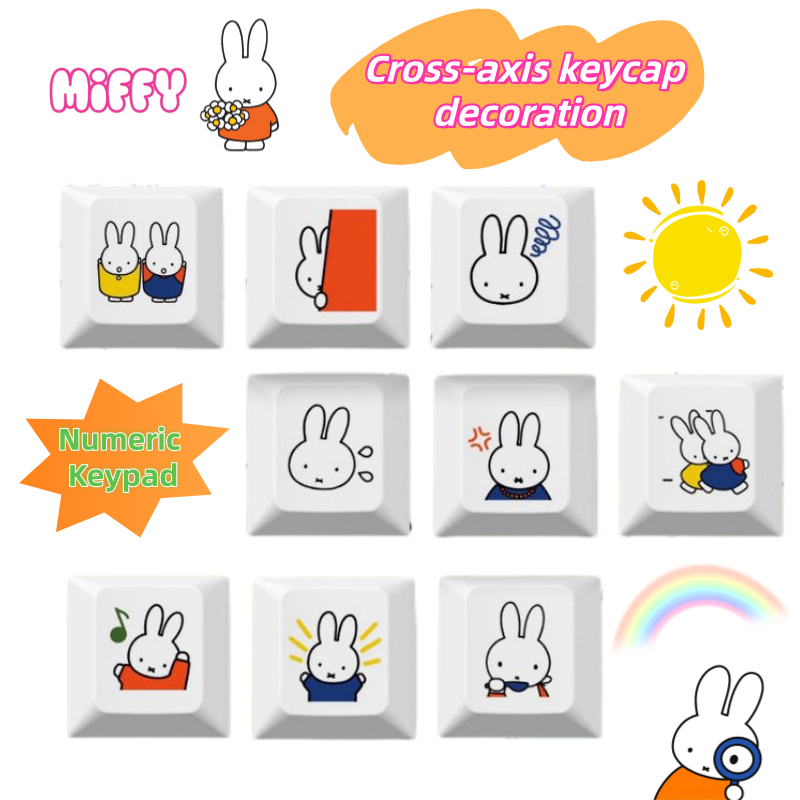 New Miffy rabbit cartoon cute  - Mechanical Keyboard ulasan dan harga