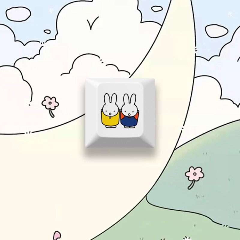 New Miffy rabbit cartoon cute  - Mechanical Keyboard ulasan dan harga