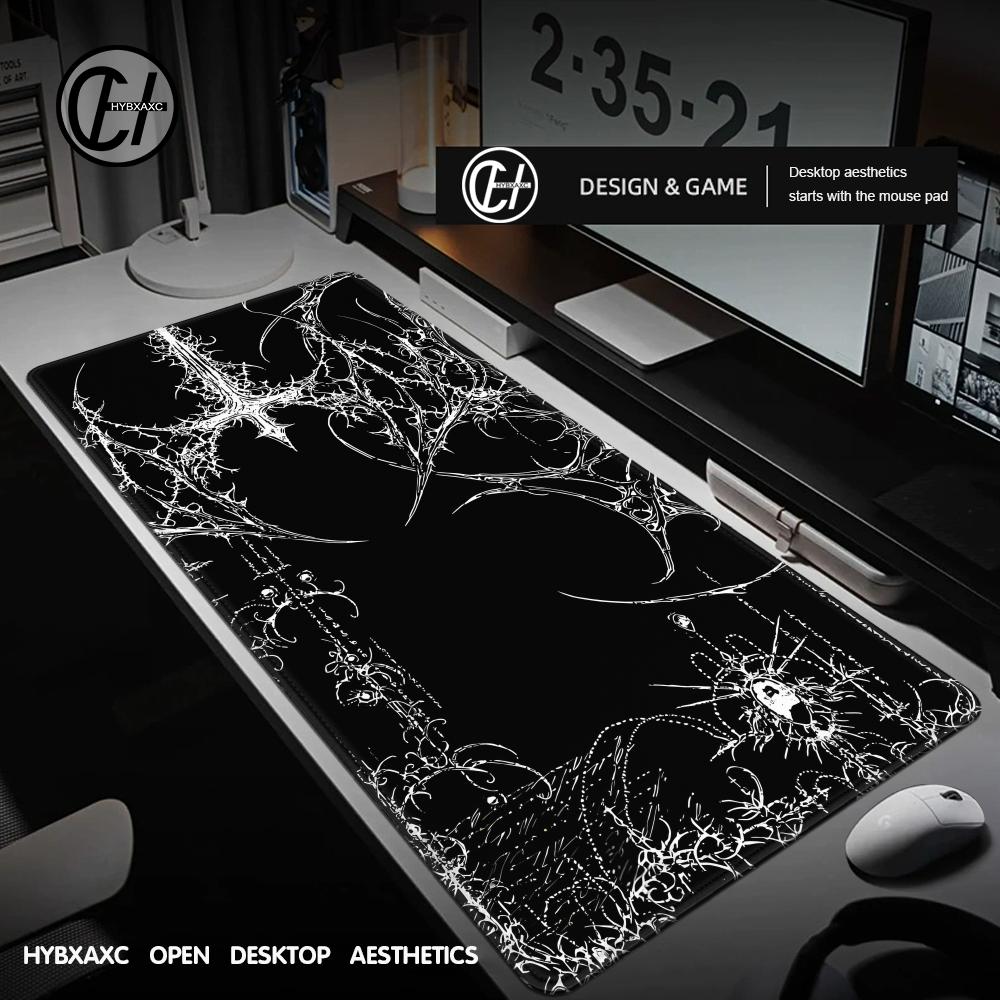 Black White Cybersigilism Desk - Pc Gaming White ulasan dan harga