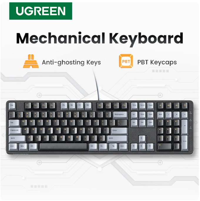 UGREEN Keyboard Mechanical Wir - Mechanical Keyboard ulasan dan harga