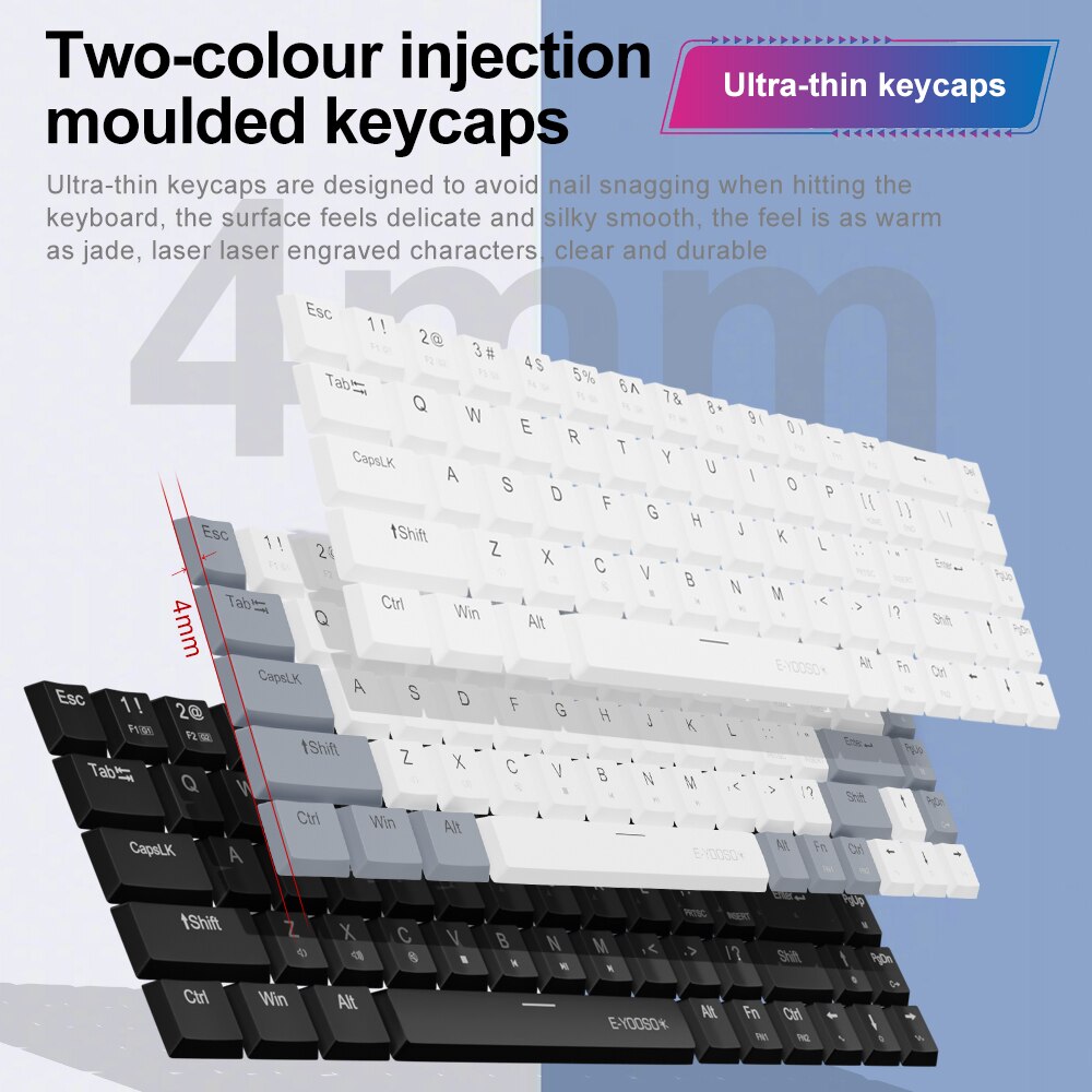 E-YOOSO A68 RGB Mini Slim USB  - Pc Gaming Pink ulasan dan harga