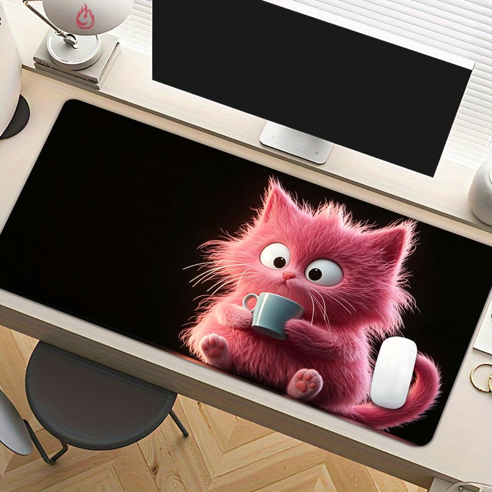 Fantasy Pink Cat Mouse Pad Des - Pc Gaming Pink ulasan dan harga