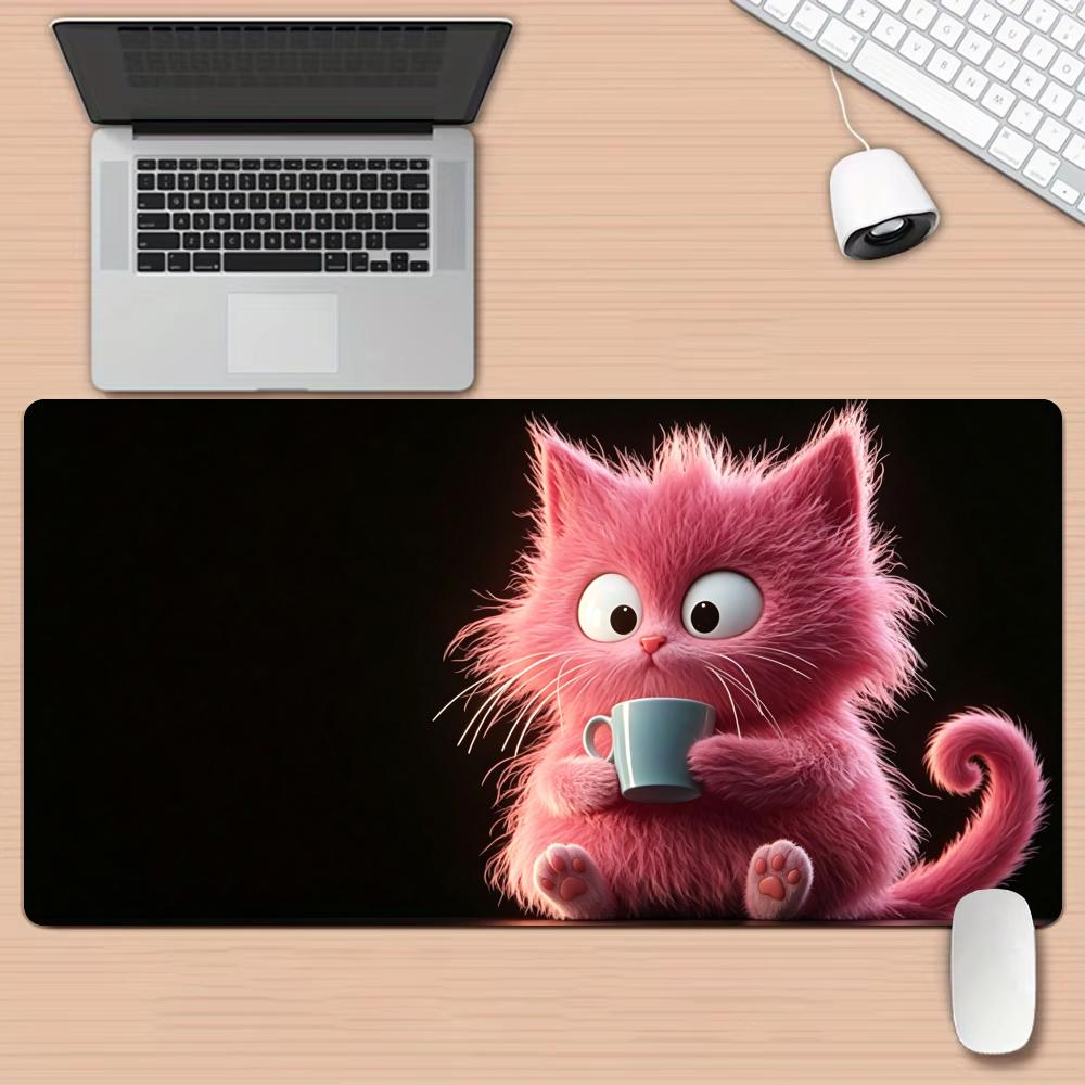 Fantasy Pink Cat Mouse Pad Des - Pc Gaming Pink ulasan dan harga