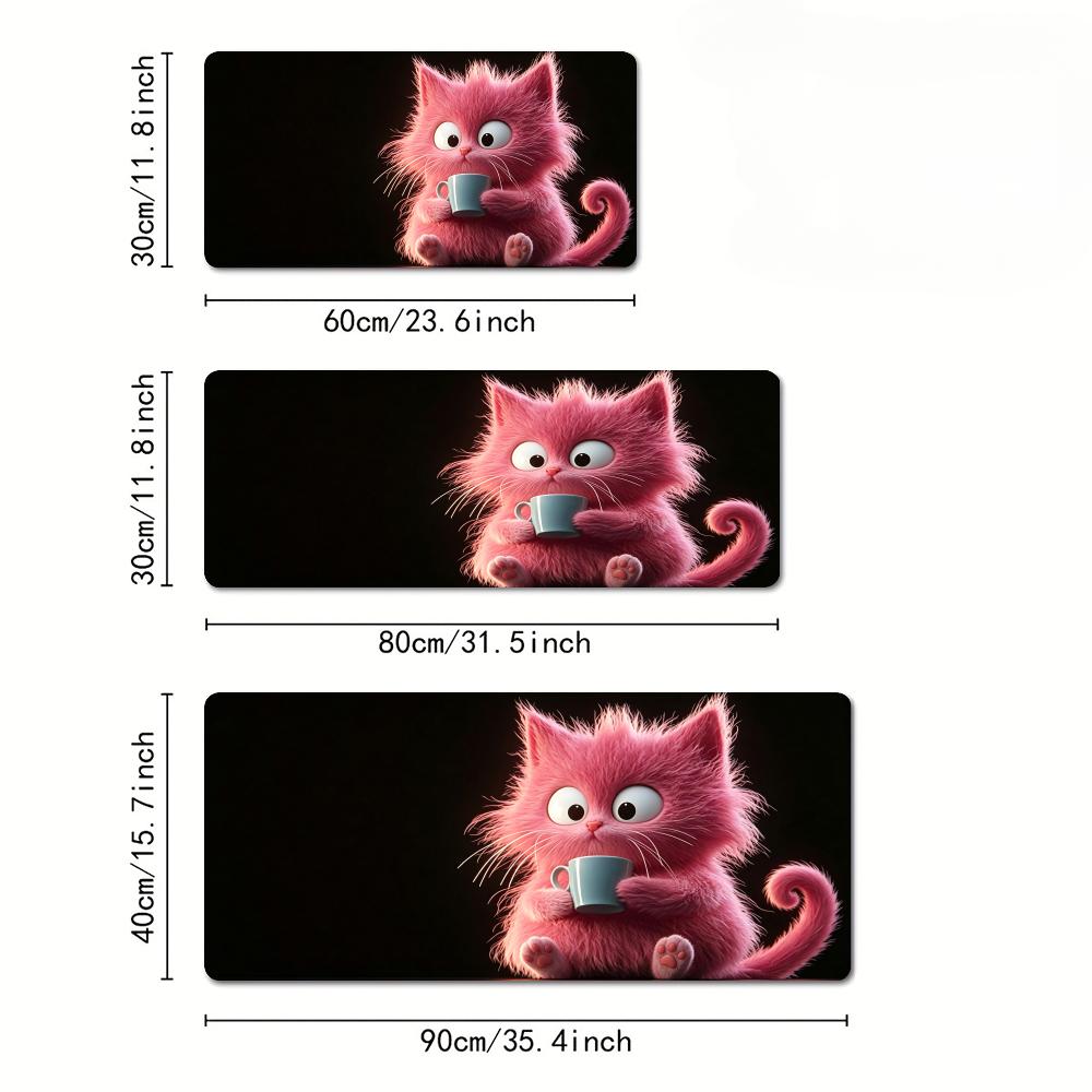 Fantasy Pink Cat Mouse Pad Des - Pc Gaming Pink ulasan dan harga