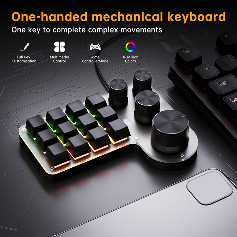 Custom Macro Keyboard 12 Keys  - Mechanical Keyboard ulasan dan harga