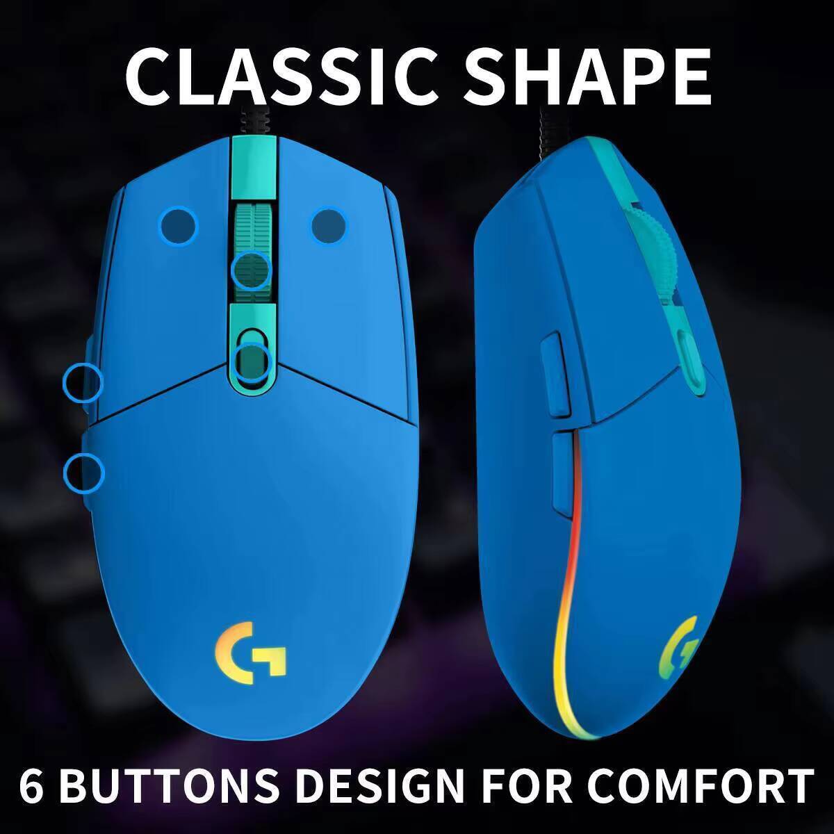 Logitech G203 wired gaming mou - Pc Gaming Center ulasan dan harga