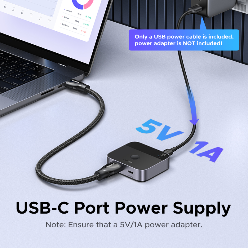 UGREEN HDMI USB C Switch 2 in  - Pc Gaming Second ulasan dan harga