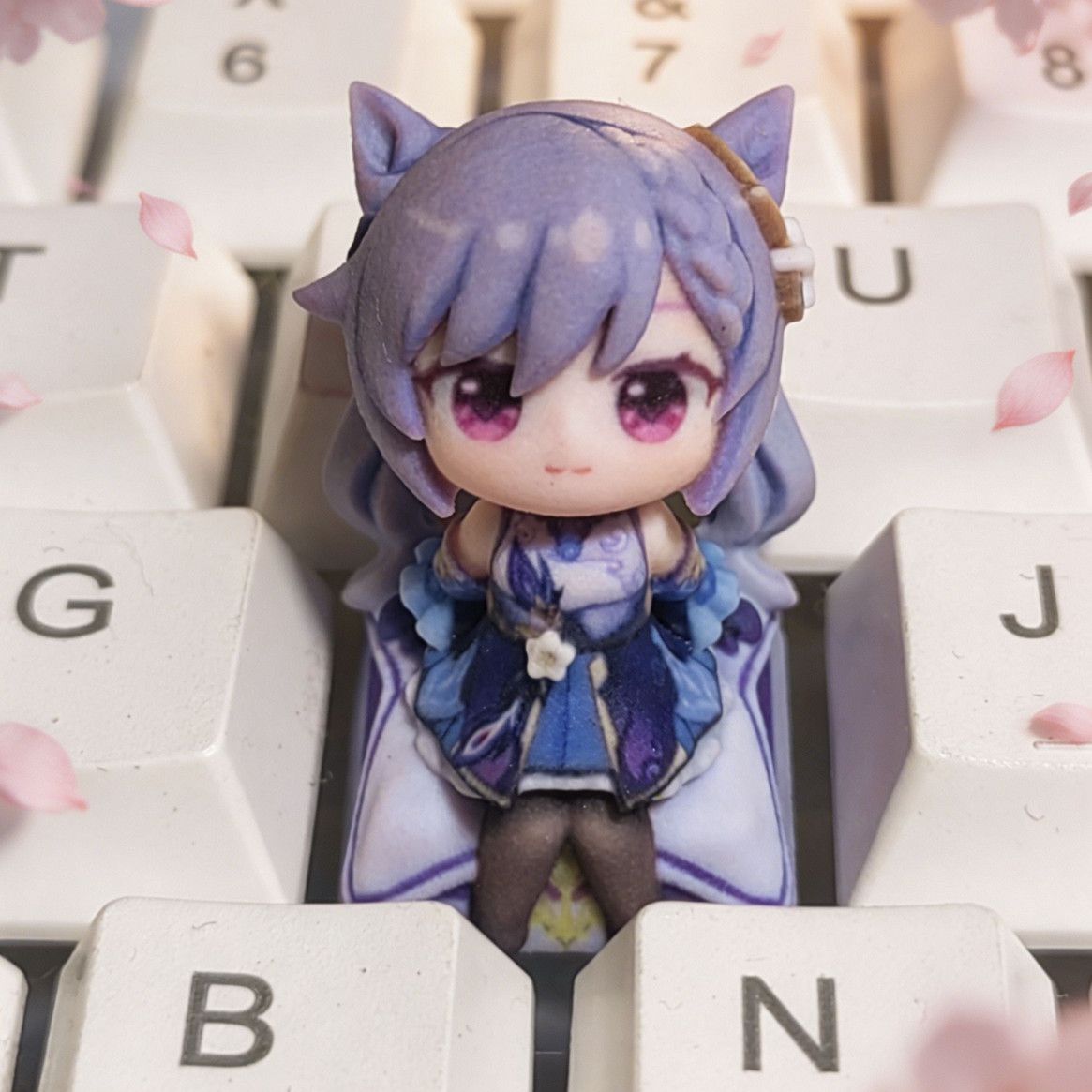 Genshin Impact Keqing  Anime C - Mechanical Keyboard ulasan dan harga