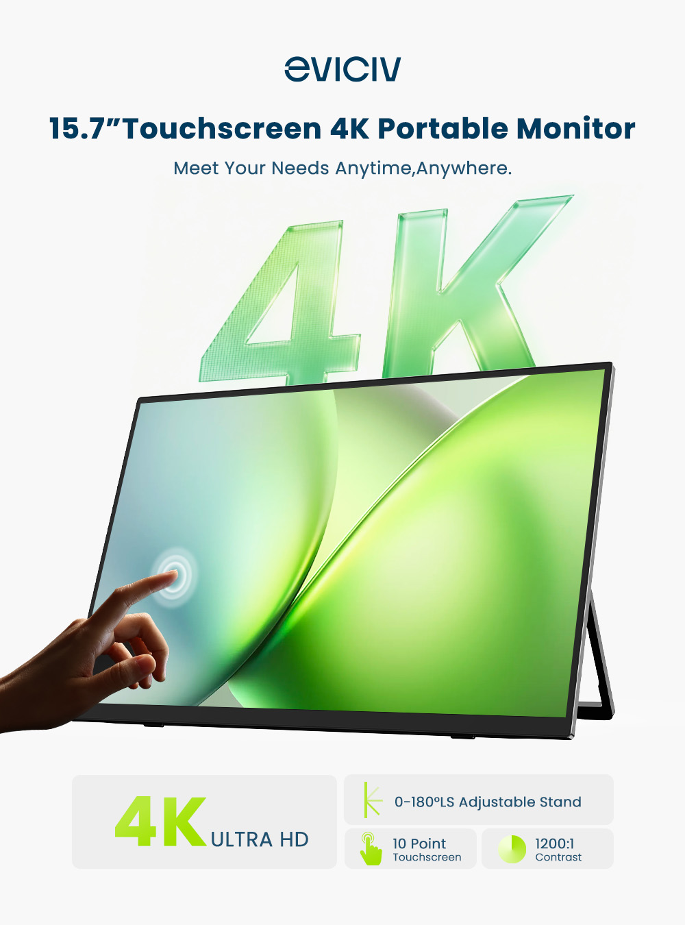 EVICIV 4K Portable Monitor 10- - Pc Gaming Video ulasan dan harga