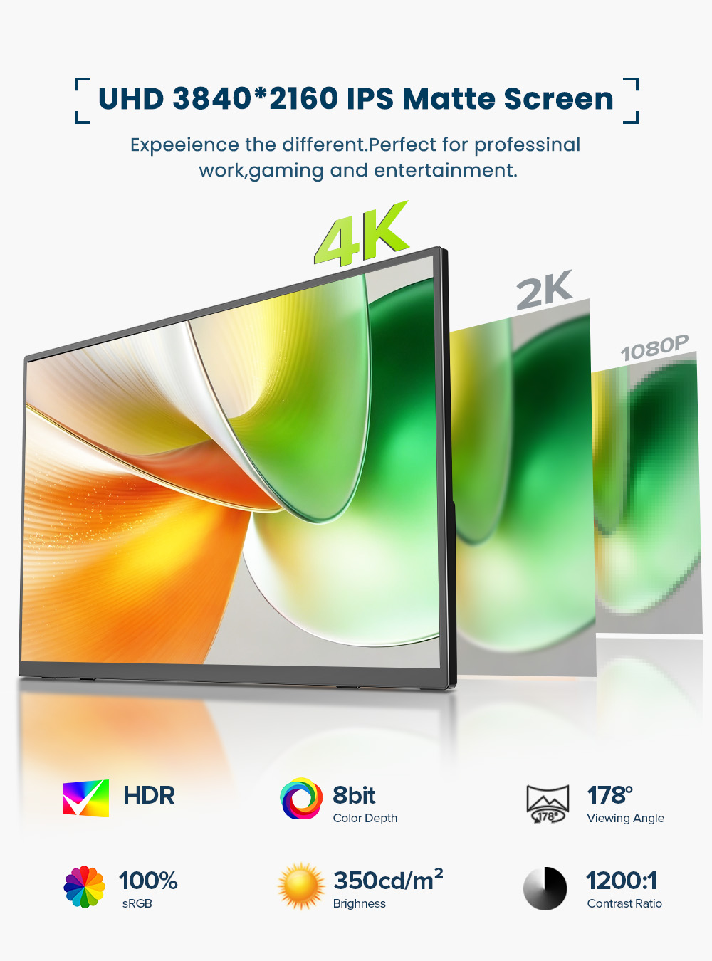 EVICIV 4K Portable Monitor 10- - Pc Gaming Video ulasan dan harga