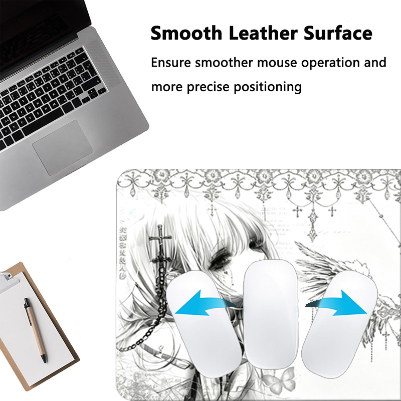 Leather Mousepad Black White A - Pc Gaming Keyboard And Mouse ulasan dan harga